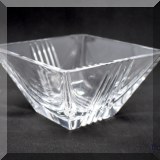 G02. Tiffany & Co. square fluted crystal bowl. - $20